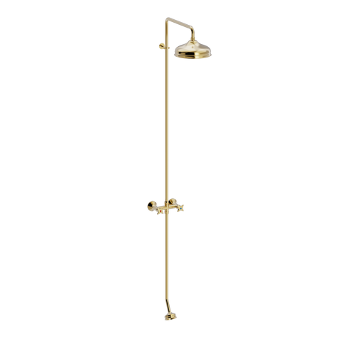 Cross-Handle Outdoor Shower, Head/Foot