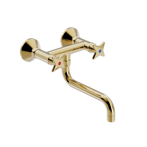 Cross-Handle Exposed Faucet, S200 Spout